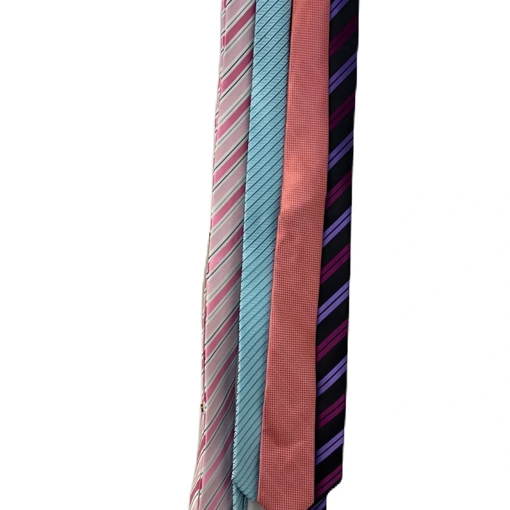 Elegant Pink and Blue Silk Ties Collection